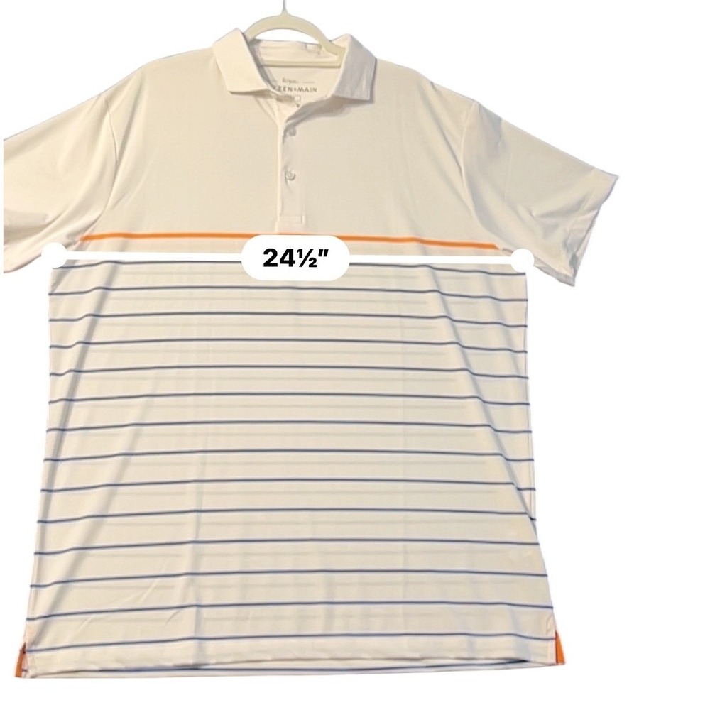 Mizzen+Main Phil Mickelson Mens XL White Striped Golf Polo PMP-S20-11009 - Picture 3 of 13